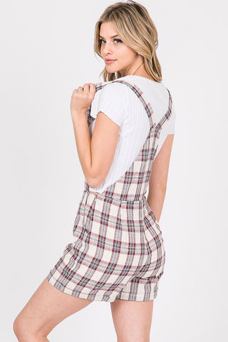 Romper With Check Print