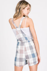 Romper With Check Print