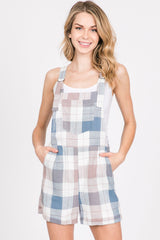 Romper With Check Print