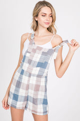 Romper With Check Print