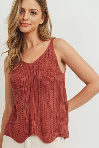 Scallop Sweater Cami Top