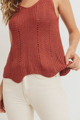 Scallop Sweater Cami Top