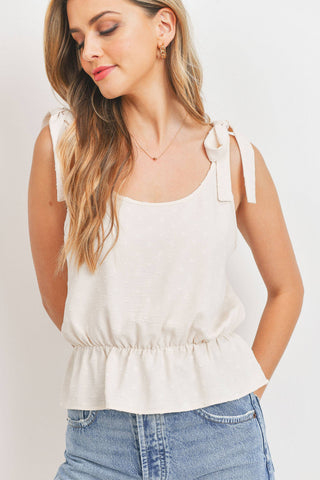 Self Tie Straps Peplum