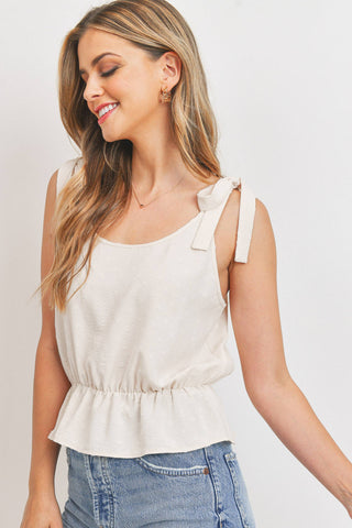 Self Tie Straps Peplum