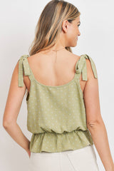Self Tie Straps Peplum