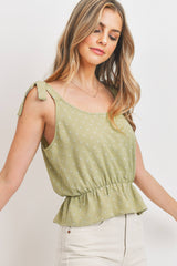 Self Tie Straps Peplum