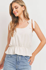 Self Tie Straps Peplum