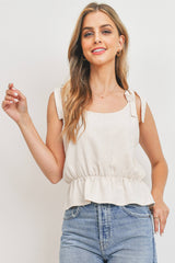 Self Tie Straps Peplum