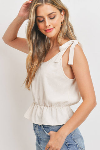 Self Tie Straps Peplum