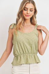 Self Tie Straps Peplum