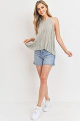 High Neck Tank Sleeveless Top