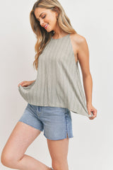High Neck Tank Sleeveless Top