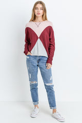 Color Block Dolman Top