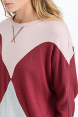Color Block Dolman Top