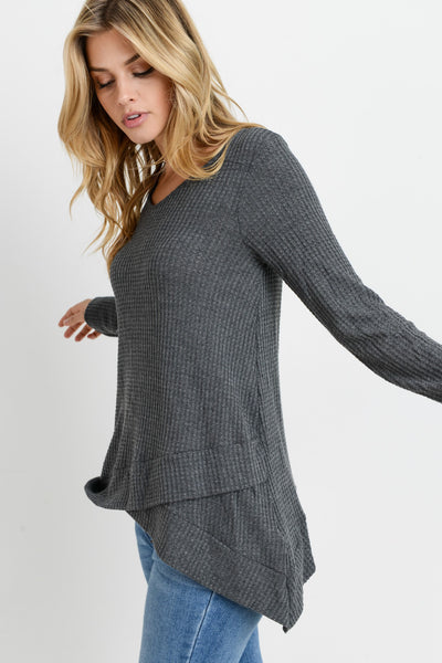 Shark Bite Waffle Top S-M-L-XL