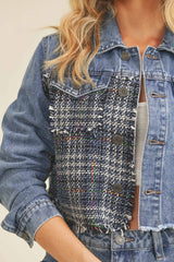 Tweed Denim Jacket CO ORD