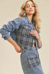 Tweed Denim Jacket CO ORD