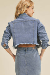 Tweed Denim Jacket CO ORD