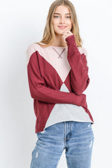 Color Block Dolman Top