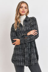 Tweed Belted Shacket