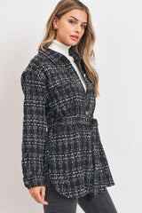 Tweed Belted Shacket