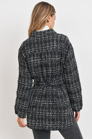 Tweed Belted Shacket