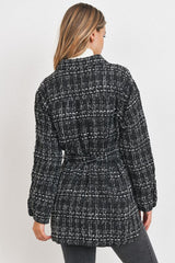 Tweed Belted Shacket