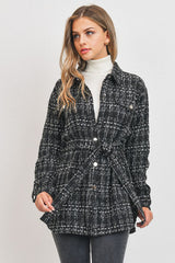 Tweed Belted Shacket