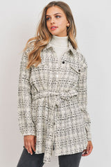 Tweed Belted Shacket