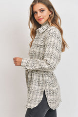 Tweed Belted Shacket