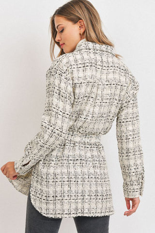Tweed Belted Shacket