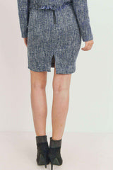 Tweed Skirt W/ Contrast Pu