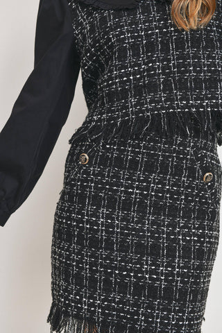 Collared Poplin Tweed Set