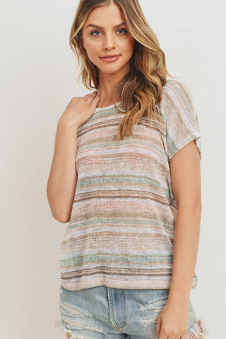 Knit Back Tie Detail Top