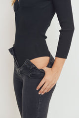 Twist Front Knit Bodysuit