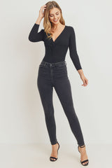 Twist Front Knit Bodysuit