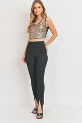 Sequin Crop Top