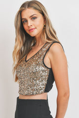 Sequin Crop Top
