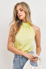 Satin Halter Neck Blouse