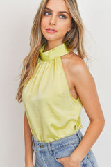 Satin Halter Neck Blouse