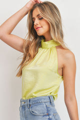 Satin Halter Neck Blouse
