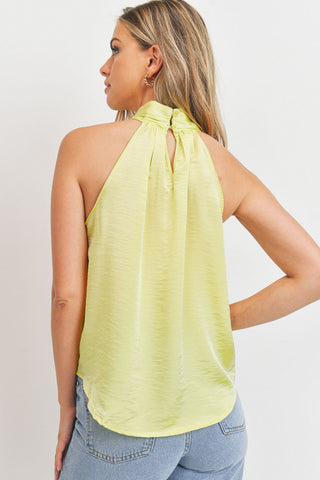 Satin Halter Neck Blouse