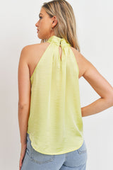 Satin Halter Neck Blouse