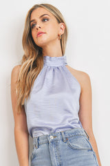 Satin Halter Neck Blouse