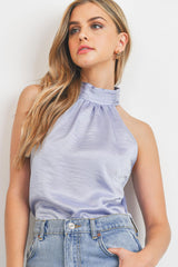 Satin Halter Neck Blouse
