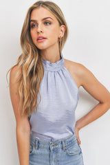 Satin Halter Neck Blouse