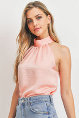 Satin Halter Neck Blouse