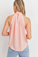 Satin Halter Neck Blouse