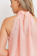Satin Halter Neck Blouse