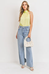 Satin Halter Neck Blouse